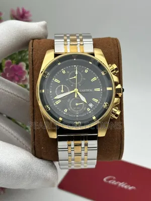 New Cartier Design Silver and Gold Chain Watch