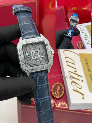 Cartier Blue Leather Watch