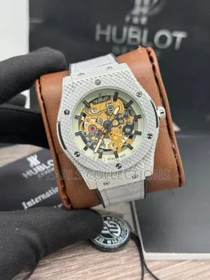 Hublot Silver Leather Watch