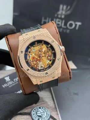 Hublot Black Leather Watch