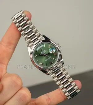 Rolex Oyster Perpetual Watch Green Face Dial