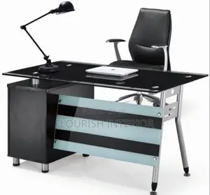 Qquality Imported Unique Luxury Executive Glass Office Table 1.2mtr.