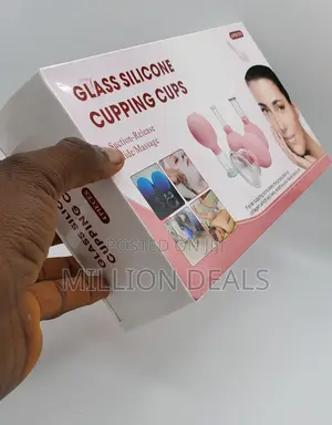4 Pieces Glass Silicone Cupping Cups Vacuum Suction Cupping Cups