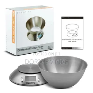 Stainless Steel Digital Kitchen Scale With Removable Bowl.