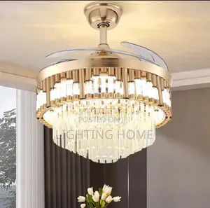 Crystal Chandelier Fan Light