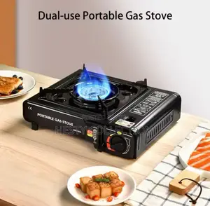 Dual Use Single Portable Camping Gas Burner With Refill Canister