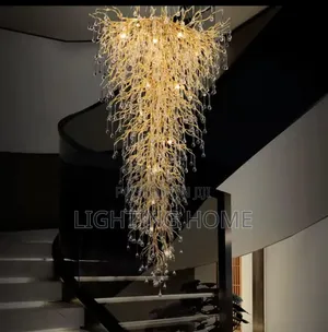 Long Crystal Chandelier Gold Light By 800mm