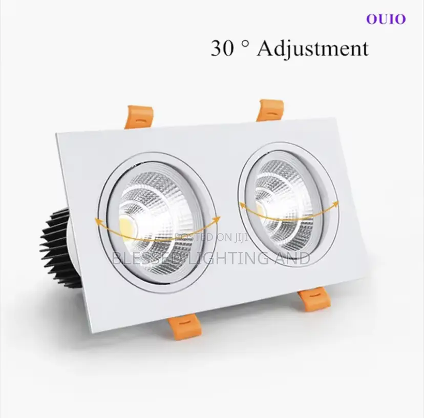 Double Head Recessed Dimmable Led Ceiling Downlight