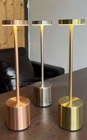 Rechargeable 3 Colors Alloy Cordless Led Table Lamp With Touch Switch