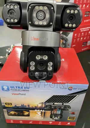 Solar-powered Auto_tracking 4g Rotational Cctv Camera Complete 3 Lens