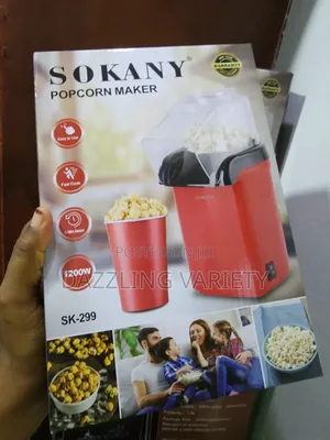 Sokany Hot Air Popcorn Maker Machine - Fast Oil Free Popping
