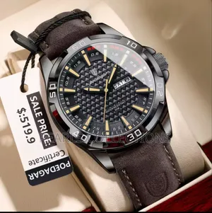 Poedagar Suede Leather Brown Watch