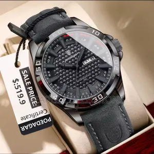 Poedagar Suede Leather Black Watch