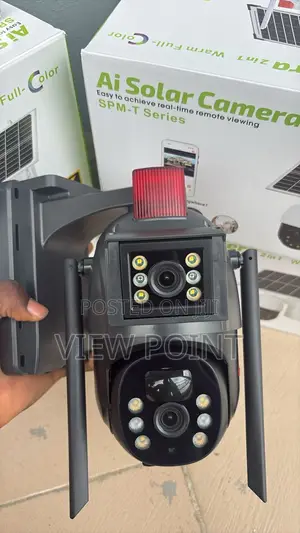 Dual Lens With Solar 4g Rotational Cctv Camera With Two Way Audio