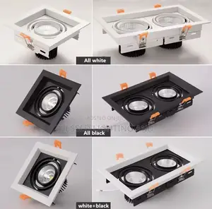 Super Bright Square Dimmable Cob Recessed Spot Lights Single and Doubl