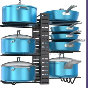 High Quality Steel Adjustable Pots And Pans Rack/Organizer