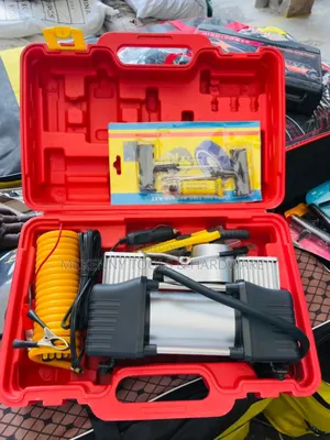 Portable Double Cylinder Air Compressor Tire Inflator,