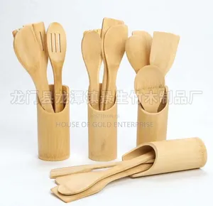 Set of Bamboo Kitchen Utensils