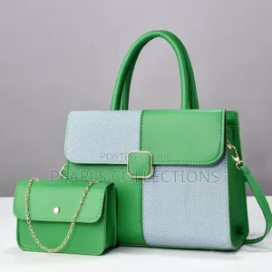 Green Leather 2 in 1 Handbags