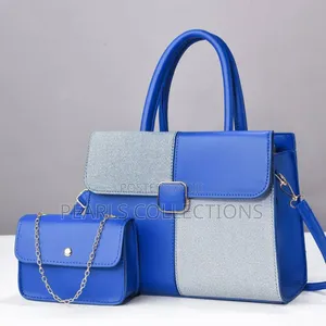Blue Leather 2 in 1 Handbags