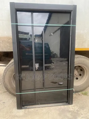 4ft by 7ft Plain Black Turkey Security Entrance Luxury Door