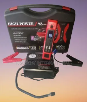 Portable Y6 Jump Starter Power Bank With Tyre Inflator for Vehicles