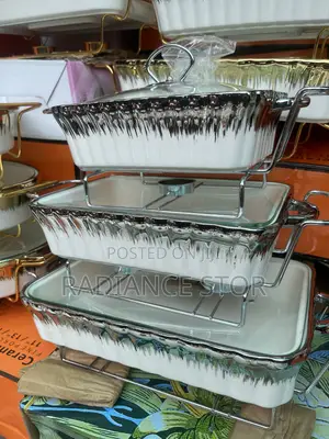 3in1 Ceramic Serving/Chaffing Dish Set