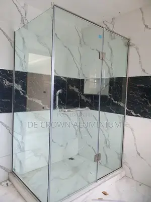 Premium Shower Glass Cubicle – Strong 10mm Glass, Silver Accessories