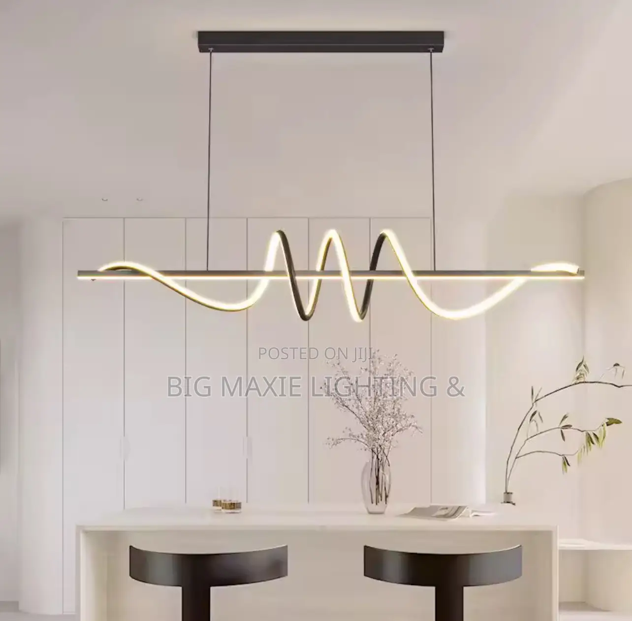 Minimalist Long Strip Restaurant Ceiling Chandelier
