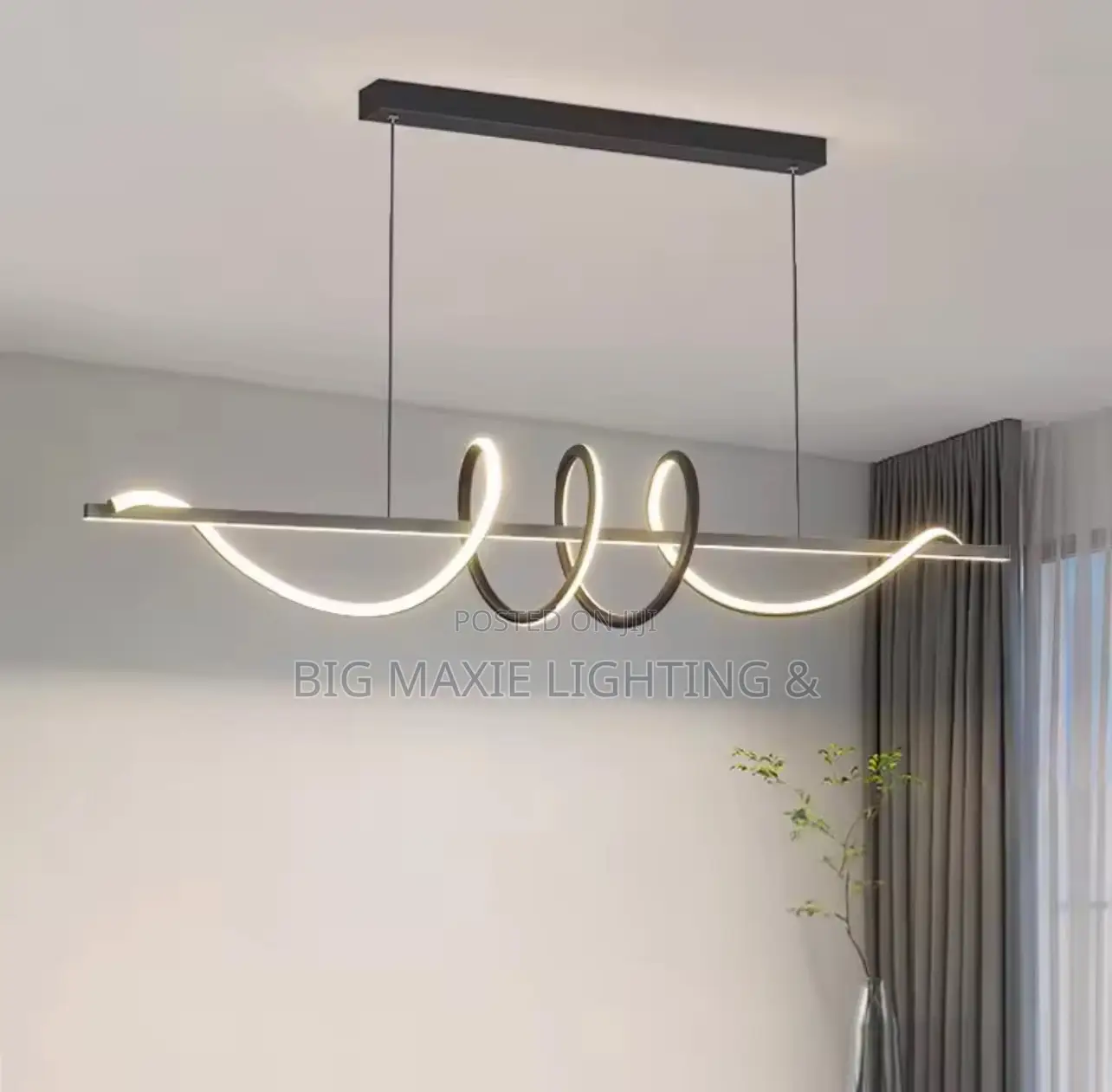 Minimalist Long Strip Restaurant Ceiling Chandelier