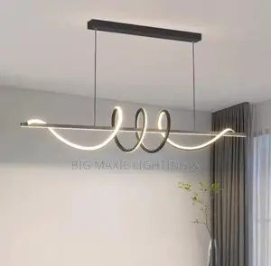 Minimalist Long Strip Restaurant Ceiling Chandelier
