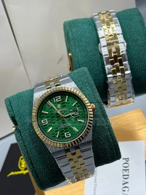 New Design Poedagar Chain Watch (Green Face Dial)