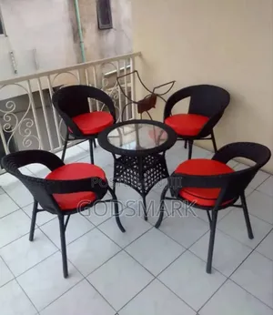 Outdoor Table and Chairs With Cushions.