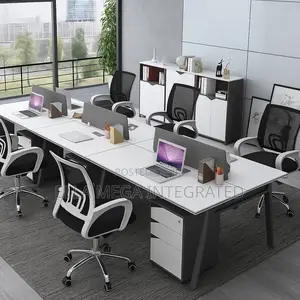 6 Seaters Working Station With 3 in 1 Divider Drawer