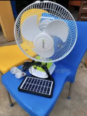 16inch Rechargeable Table/Desk Fan With Solar Panel