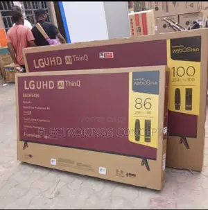 Lg 86inch Uhd Smart Television With Wi-Fi Connection and Double Remote