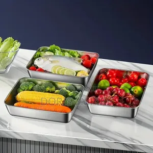 3pcs Stainless Steel Storage With Lid