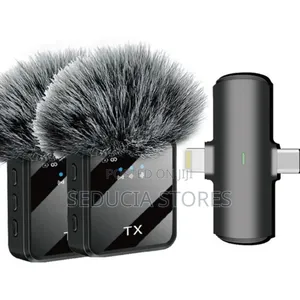 F15 Double Wireless Lapel Microphone (3in1) For Android And iPhone