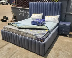 Upholstery 6 by 6 Quality Bedframe With 2 Bedsides Drawers