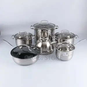 12 Piece Household High-Quality Stainless Steel Cooker Set