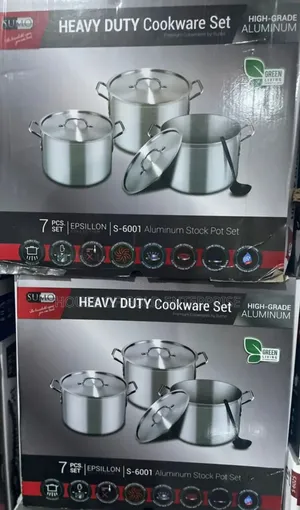 Sumo Heavy Duty Aluminum Cookware Set, 7 Pieces, Epsilon S-6001 .