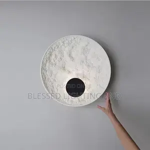 Nordic Loft Resin Art Circle Wall Lamps for Living Room, Dinning Room