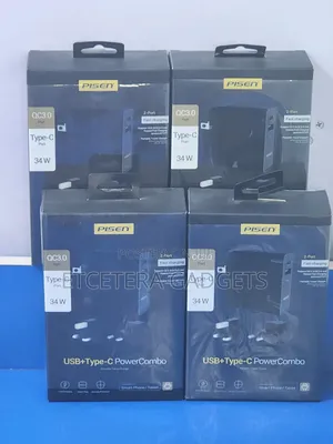 Pisen 34w Type-C Fast Charger With Usb Port