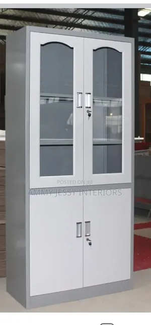 Half Metal Half Glass Cabinets