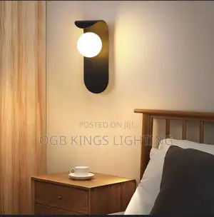Bedside Indoor Glass Ball Led Wall Lamps With Bulb for Bedroom Living
