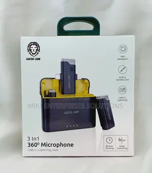 Green Lion 3 In 1 360° Wireless Noise Cancelling Microphone
