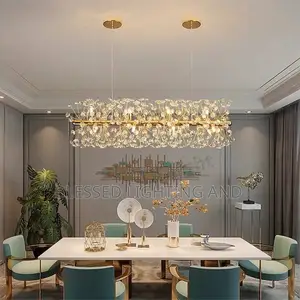 Size 90cm Square Sugar Crystal Chandelier Light for Modern Living Room