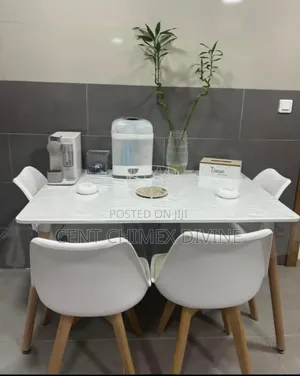 120by80 Wooden Top Table With Fibre Chairs