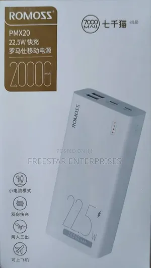 Romoss 20000mah Power Bank. Romoss Pmx20 22.5w Power Bank.