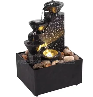 Water Fountain. Desktop Waterfall Decoration Ornament.